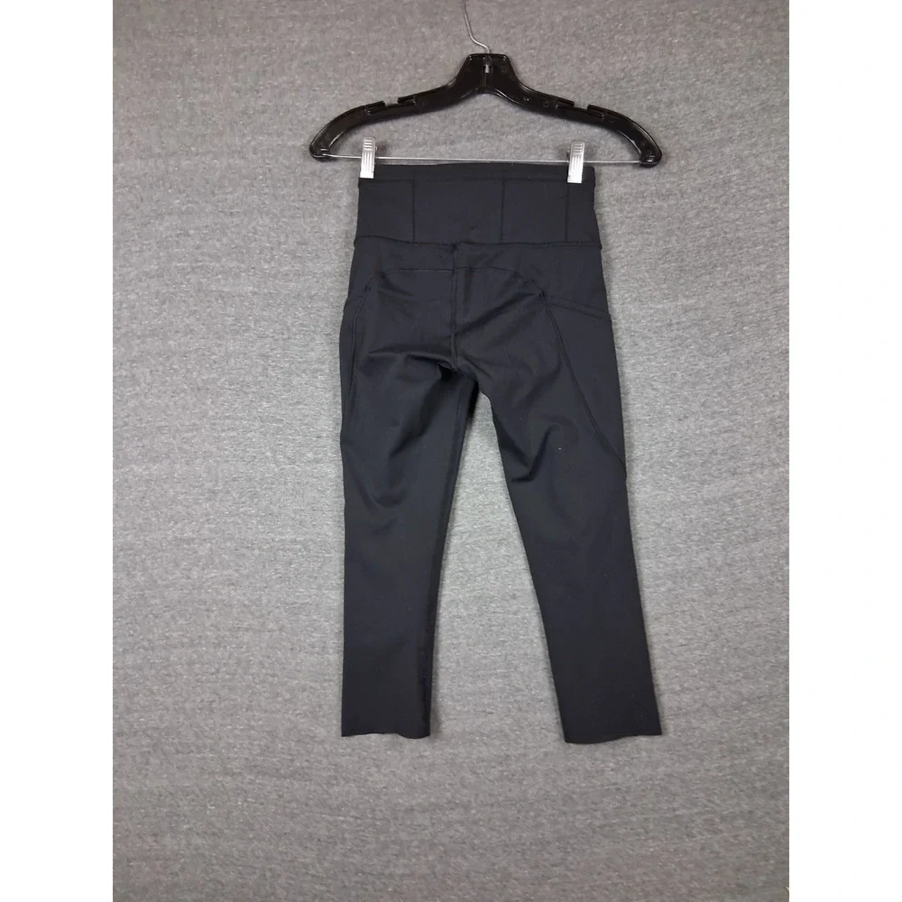 Lululemon Womens Leggings 4 Black Crop Fast Free Crop 19 Athletic Athleisure